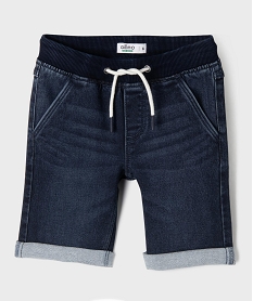 short en jean stretch regular avec taille ajustable garcon bleuG605101_4