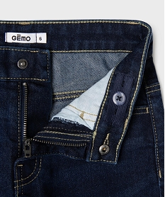 bermuda en jean coupe skater taille ajustable garcon bleuG605201_2
