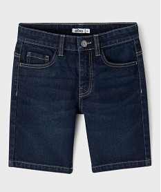 bermuda en jean coupe skater taille ajustable garcon bleuG605201_4
