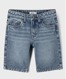 short en jean coupe skater avec taille ajustable garcon bleuG605301_4