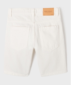 bermuda en jean skater garcon blanc standardG605401_3