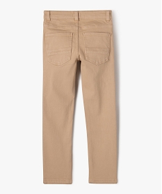 pantalon uni extensible coupe slim garcon beige pantalonsG605701_3