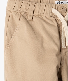 pantalon chino coupe regular taille elastique garcon beige chine pantalonsG605901_2