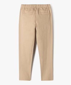 pantalon chino coupe regular taille elastique garcon beige chine pantalonsG605901_3