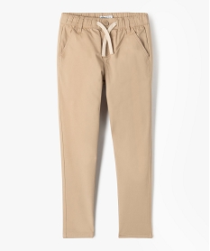 pantalon chino coupe regular taille elastique garcon beige chine pantalonsG605901_4