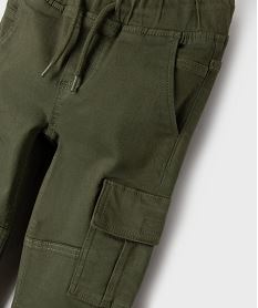 pantalon cargo 6 poches garcon kaki standard pantalonsG606201_2