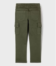 pantalon cargo 6 poches garcon kaki standard pantalonsG606201_4