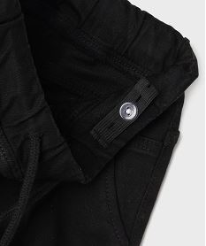 pantalon cargo 6 poches garcon noir standard pantalonsG606301_3