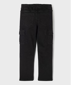 pantalon cargo 6 poches garcon noir standard pantalonsG606301_4