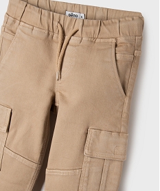 pantalon cargo 6 poches garcon[missing] beige standard pantalonsG606401_2