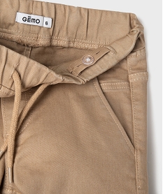 pantalon cargo 6 poches garcon[missing] beige standard pantalonsG606401_3