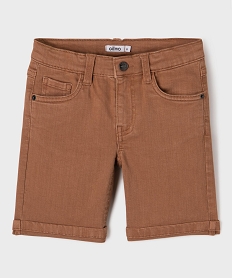 GEMO Bermuda regular taille ajustable garçon Brun