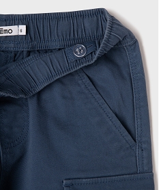 bermuda cargo taille ajustable garcon bleuG608001_2