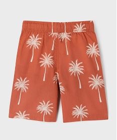bermuda large a motif palmiers garcon marron standardG608401_3