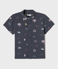 GEMO Chemise manches courtes à motifs estivaux garçon Bleu
