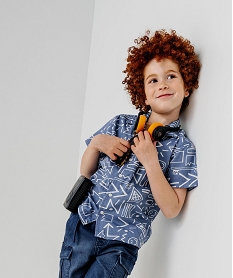 GEMO Chemise imprimée garçon bleu standard