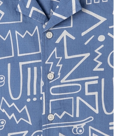 chemise imprimee garcon bleu standardG608701_3