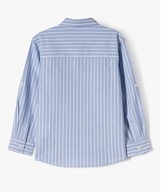 chemise manches longues a rayures garcon - lulucastagnette bleu standardG608901_4