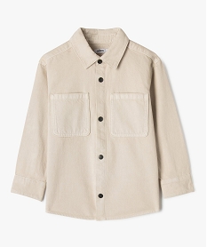 GEMO Chemise en jean manches longues garçon blanc chine