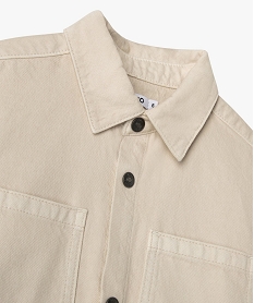 chemise en jean manches longues garcon blanc chineG609001_2