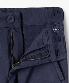 pantalon chino en maille confortable et au coloris unique garcon bleu pantalonsG609201_2