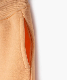 bermuda en maille avec interieur molletonne garcon orangeG609801_2