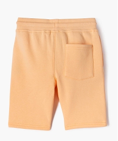 bermuda en maille avec interieur molletonne garcon orangeG609801_3