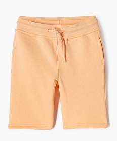 bermuda en maille avec interieur molletonne garcon orangeG609801_4