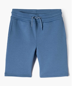 bermuda en maille avec interieur molletonne garcon bleuG609901_4