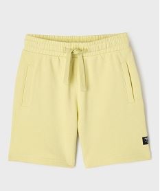 GEMO Short en maille avec taille élastique garçon jaune standard