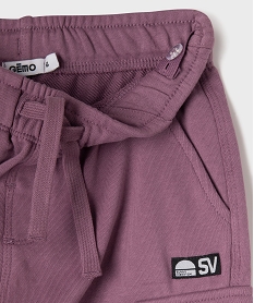 bermuda cargo en maille french terry garcon violet standardG610701_2