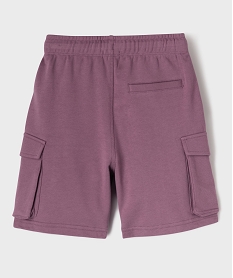 bermuda cargo en maille french terry garcon violet standardG610701_3