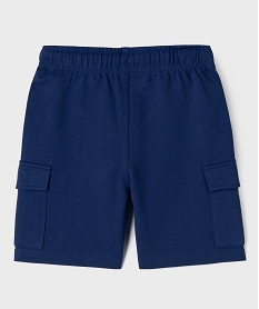 bermuda en maille coupe cargo garcon bleu standardG610801_4