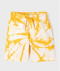 GEMO Bermuda en coton avec taille élastique garçon jaune standard