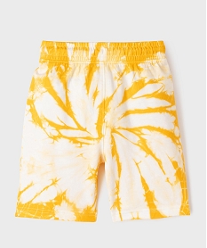 bermuda en coton avec taille elastique garcon jaune standardG610901_3