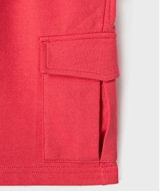 bermuda en maille coupe cargo garcon rouge standardG611001_2