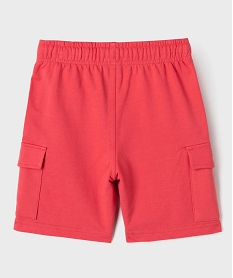 bermuda en maille coupe cargo garcon rouge standardG611001_4