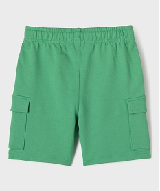 bermuda en maille coupe cargo garcon vert standardG611101_3