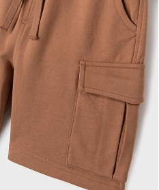 bermuda en maille coupe cargo garcon cafeG611201_2