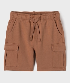 bermuda en maille coupe cargo garcon cafeG611201_4