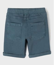 bermuda en coton stretch coupe regular taille ajustable garcon bleuG611601_3
