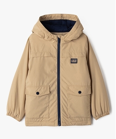 GEMO Blouson imperméable à capuche garçon - LuluCastagnette beige standard