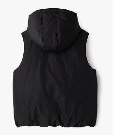 doudoune sans manches a capuche epais matelassage garcon noir standardG611801_4