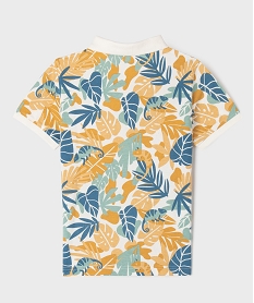 polo manches courtes a motifs exotiques garcon blanc standard polosG612101_3