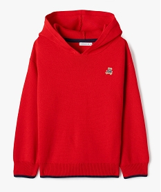 GEMO Pull à capuche en coton garçon - LuluCastagnette rouge standard