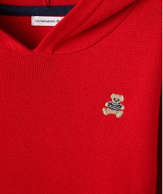 pull a capuche en coton garcon - lulucastagnette rouge standard pullsG612701_2