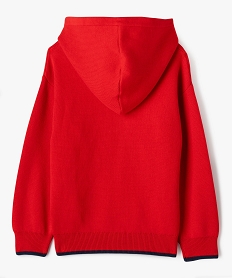 pull a capuche en coton garcon - lulucastagnette rouge standard pullsG612701_3
