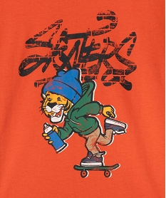 tee-shirt a manches courtes a motif streetwear garcon orange standard tee-shirtsG613201_2