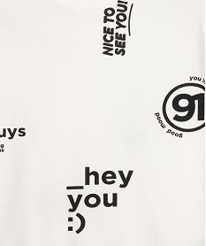 tee-shirt a manches courtes a motif streetwear garcon beige tee-shirtsG613401_2