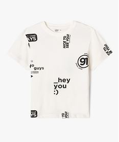 tee-shirt a manches courtes a motif streetwear garcon beige tee-shirtsG613401_4
